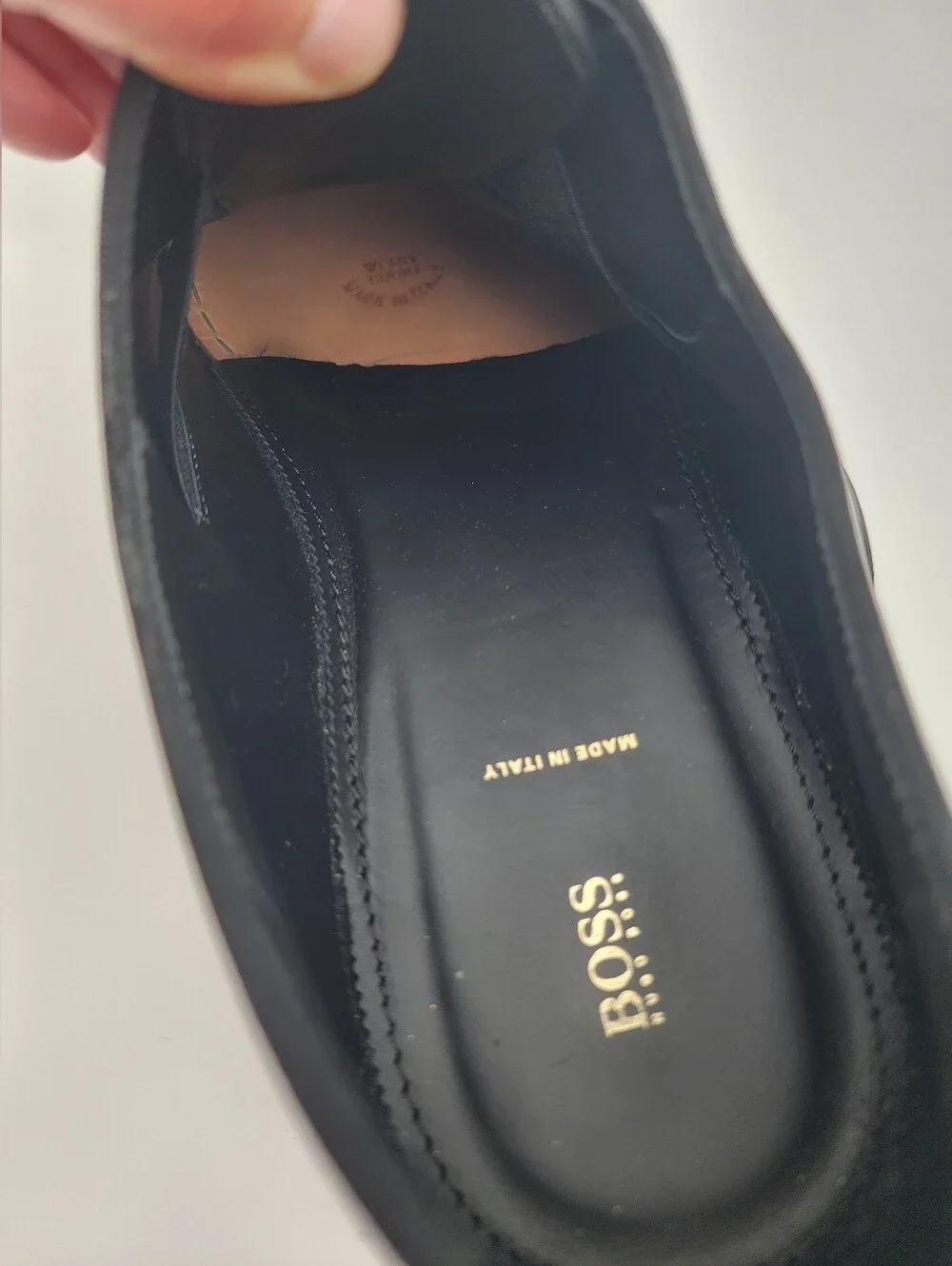 Hugo Boss Black Patent Leather Slip-On Dress Shoes